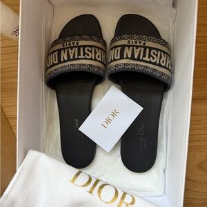 Dior Black and Tan Sandals